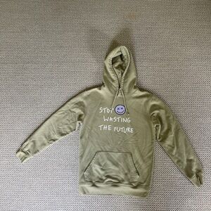 Broken Planet Market “Stop Wasting the Future” Hoodie! 💜💚